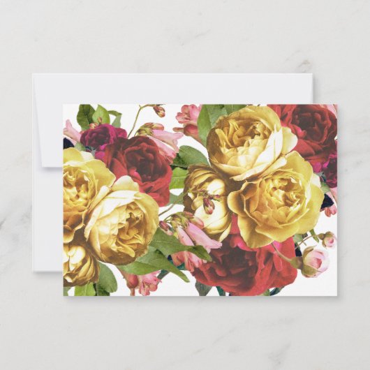 Engelse Garden Wedding Reception Card Kaart (Achterkant)