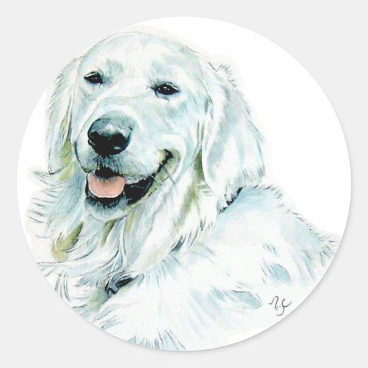 Engelse Golden Retriever Stickers (Voorkant)