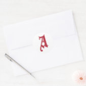 Engelse Gothic Monogram letter A Ronde Sticker (Envelop)