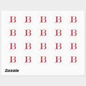Engelse Gothic Monogram letter B Ronde Sticker (Vel)