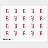 Engelse Gothic Monogram letter B Ronde Sticker (Vel)