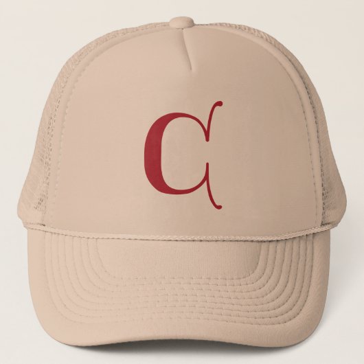 Engelse Gothic Monogram letter C Trucker Pet (Voorkant)