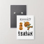 engelse griezelige seizoen Gelukkig Halloween Button (Voorkant / Achterkant)