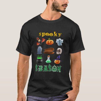 engelse griezelige seizoen Gelukkig Halloween T-shirt