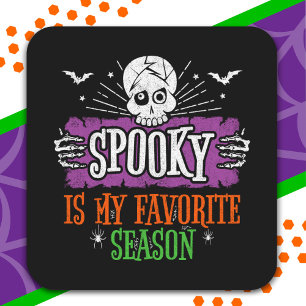 Engelse Halloween Griezelige Skelet Vleermuizen Ge Vierkante Sticker