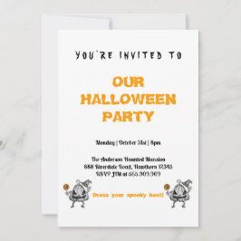 Engelse Halloweenfeest voor Volwassenen Kaart