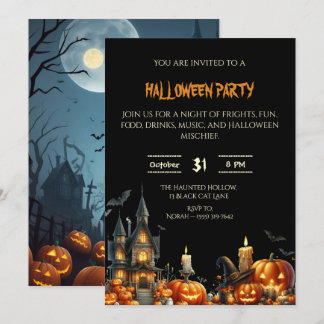 Engelse Halloweenfeest voor volwassenen Kaart