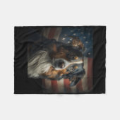 Engelse herder 4 juli - Engelse herder US Fleece Deken (Voorkant (Horizontaal))