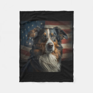 Engelse herder 4 juli - Engelse herder US Fleece Deken