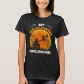 Engelse herder rijden shotgun Engelse herder hond T-shirt (Voorkant)