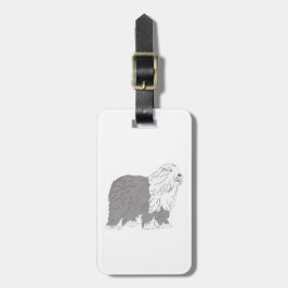 Engelse Herdershond Bagagelabel