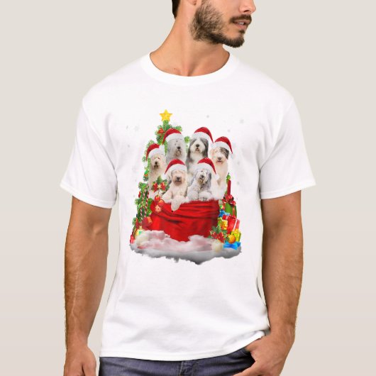 Engelse herdershond Christmas Santa T-shirt (Voorkant)