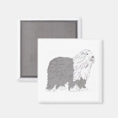 Engelse Herdershond Magneet (Voorkant / Achterkant)