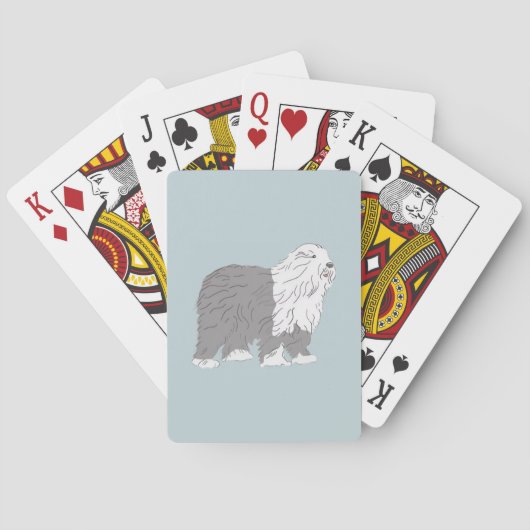 Engelse Herdershond Pokerkaarten (Achterkant)