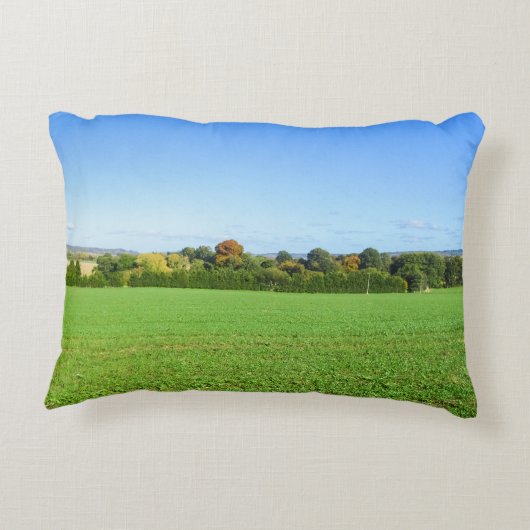Engelse herfst platteland - gepersonaliseerd accent kussen (Achterkant)