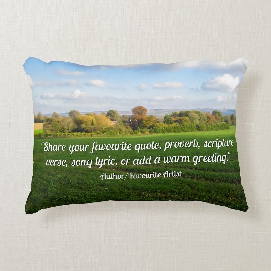 Engelse herfst platteland - gepersonaliseerd accent kussen