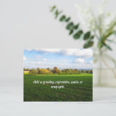 Engelse herfst platteland - Gepersonaliseerd Briefkaart (Staand voorkant)