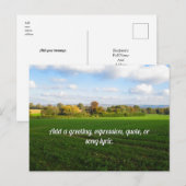 Engelse herfst platteland - Gepersonaliseerd Briefkaart (Voorkant / Achterkant)