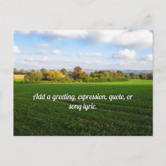Engelse herfst platteland - Gepersonaliseerd Briefkaart (Voorkant)