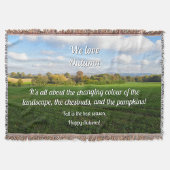 Engelse herfst platteland - gepersonaliseerd deken