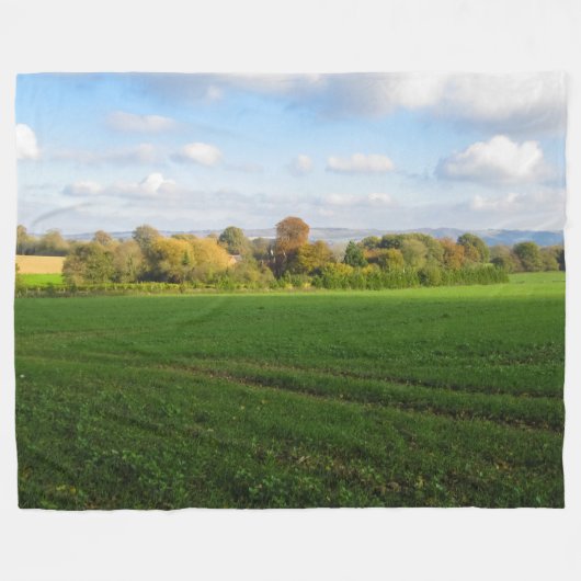 Engelse herfst platteland - gepersonaliseerd fleece deken (Voorkant (Horizontaal))
