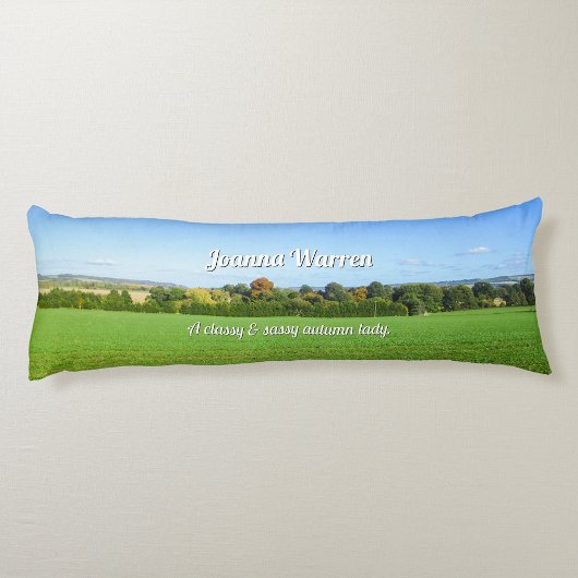 Engelse herfst platteland - gepersonaliseerd lichaamskussen
