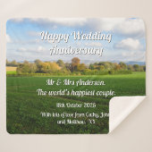 Engelse herfst platteland - gepersonaliseerd sherpa deken