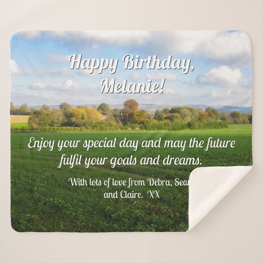 Engelse herfst platteland - gepersonaliseerd sherpa deken