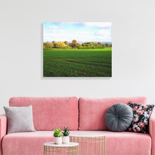 Engelse herfstplatteland - canvas afdruk (Insitu (Woonkamer))