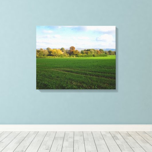 Engelse herfstplatteland - canvas afdruk (Insitu (Houten vloer))