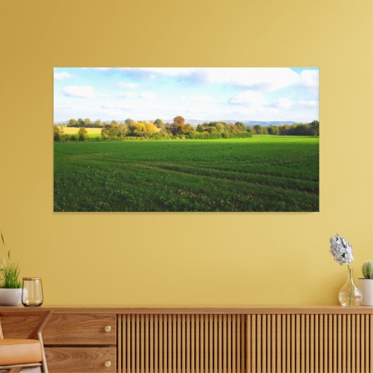 Engelse herfstplatteland - canvas afdruk (Insitu (Woonkamer))
