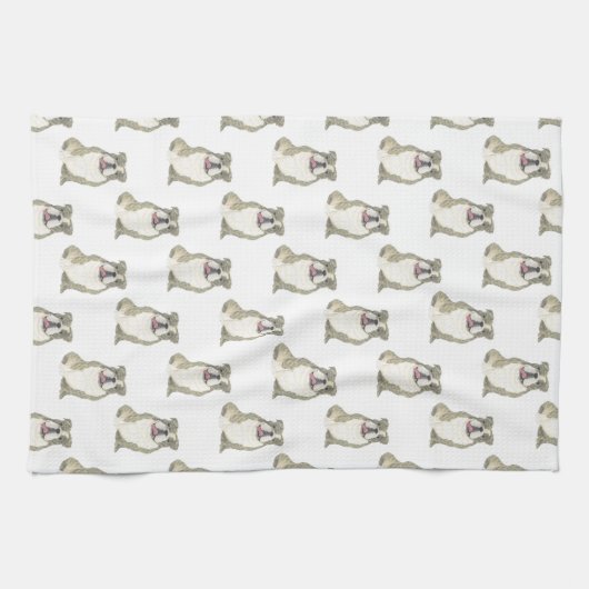 Engelse hond (Brindle) Theedoek