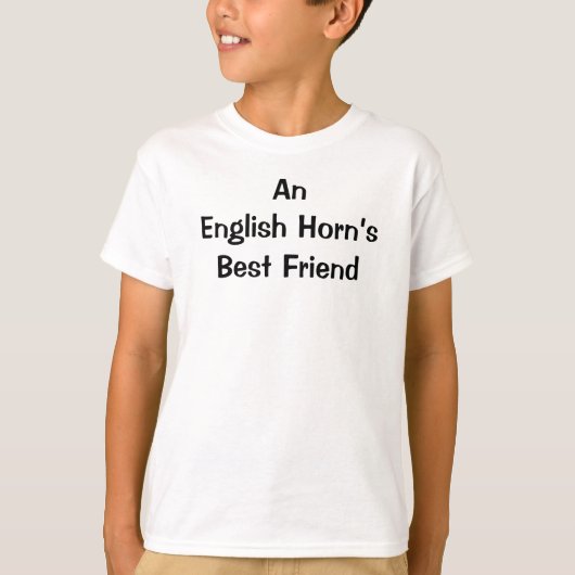 Engelse Hoorn Beste Vriend Grappige Spreuk T-shirt (Voorkant)
