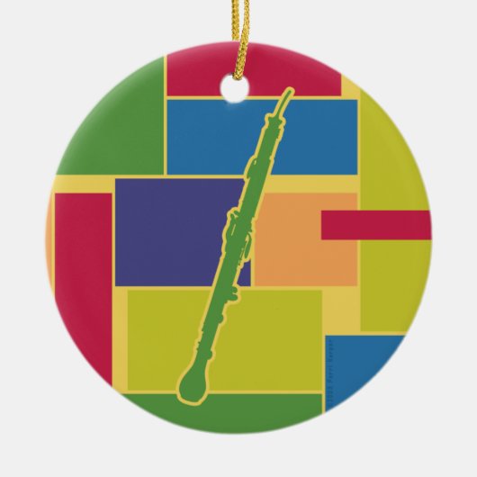 Engelse Hoorn Colorblocks Ornament (Voorkant)