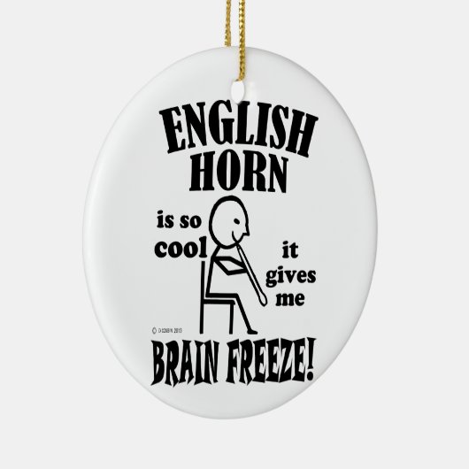 Engelse Horn, Brain Freeze Keramisch Ornament (Rechts)