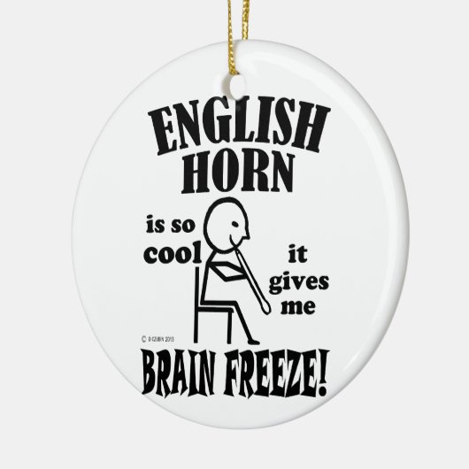 Engelse Horn, Brain Freeze Keramisch Ornament (Links)