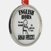 Engelse Horn, Brain Freeze Metalen Ornament (Rechts)