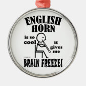 Engelse Horn, Brain Freeze Metalen Ornament (Voorkant)