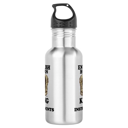 Engelse Horn King of Instruments Waterfles (Achterkant)