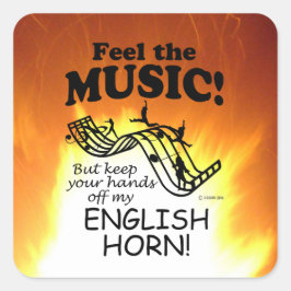 Engelse horn voelt de Sticker Music Square