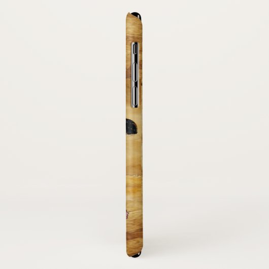 ENGELSE HORSE, HOEFIJZER, CLOVER Monogram Parchmen Case-Mate iPhone Case (Achterkant/links)