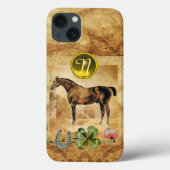 ENGELSE HORSE-, HOEFIJZER- EN SHAMROCK-MONOGRAM Case-Mate iPhone CASE (Achterkant)