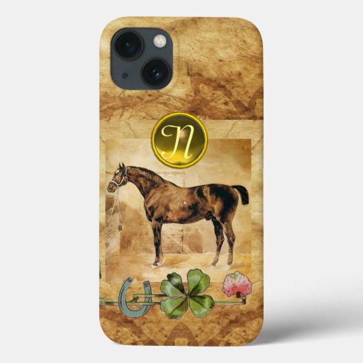 ENGELSE HORSE-, HOEFIJZER- EN SHAMROCK-MONOGRAM Case-Mate iPhone CASE (Achterkant)