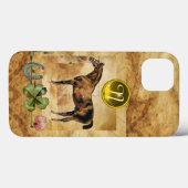 ENGELSE HORSE-, HOEFIJZER- EN SHAMROCK-MONOGRAM Case-Mate iPhone CASE (Achterkant (horizontaal))