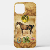 ENGELSE HORSE-, HOEFIJZER- EN SHAMROCK-MONOGRAM Case-Mate iPhone CASE (Achterkant)