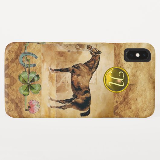 ENGELSE HORSE-, HOEFIJZER- EN SHAMROCK-MONOGRAM Case-Mate iPhone CASE (Achterkant (horizontaal))