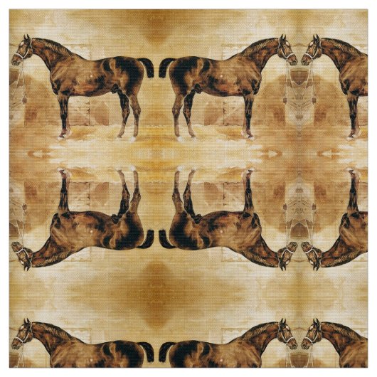 ENGELSE HORSE IN STABIEL STOF (Swatch)
