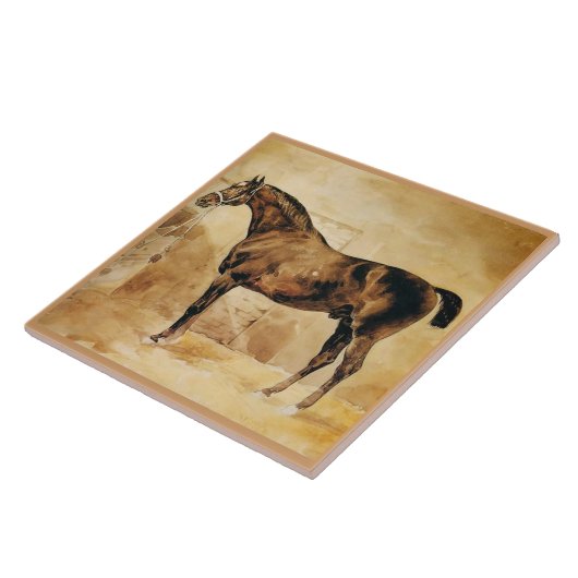 ENGELSE HORSE IN STABIEL TEGELTJE (Zijkant)