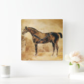 ENGELSE HORSE IN STABIEL VIERKANTE KLOK (Huis)