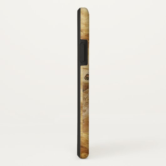 ENGELSE HORSE IN STABLE BROWN PARCHMENT MONOGRAM Case-Mate iPhone CASE (Achterkant/rechts)